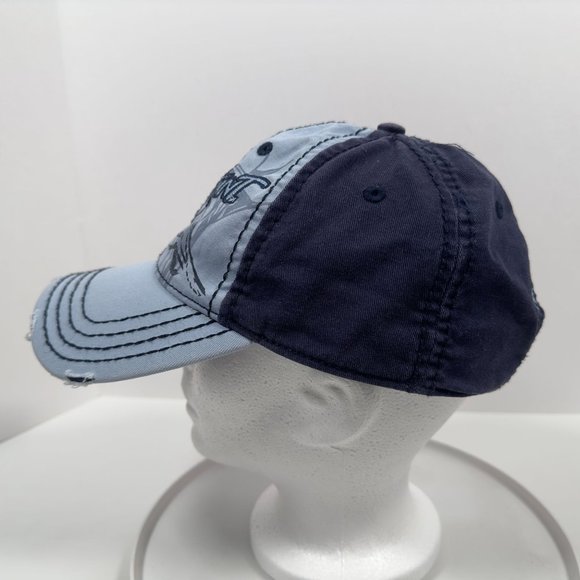 Busch Gardens Cheetah Hunt Blue Baseball Hat Adjustable Distressed - Picture 2 of 6